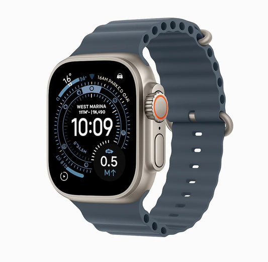 HK SMART AI WATCH 3 - RUGGED TITANIUM SMARTWATCH WITH GPS & COLOR SPORT BAND