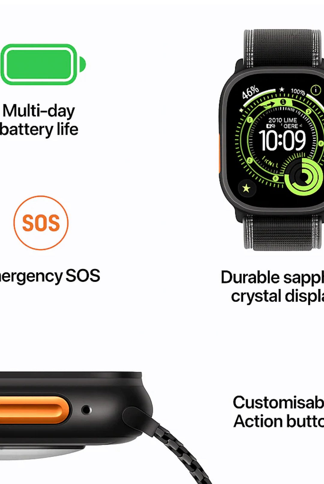 HK SMART AI WATCH 3 - RUGGED TITANIUM SMARTWATCH WITH GPS & COLOR SPORT BAND