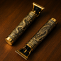 T9 Vintage Dragon Design Hair Trimmer – Golden T-Blade