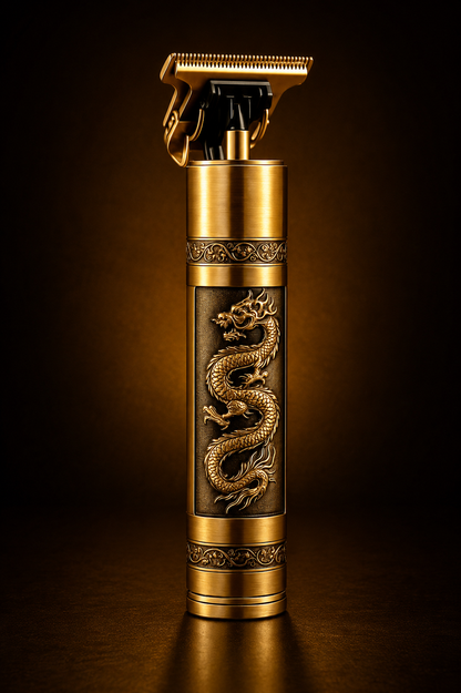 T9 Vintage Dragon Design Hair Trimmer – Golden T-Blade