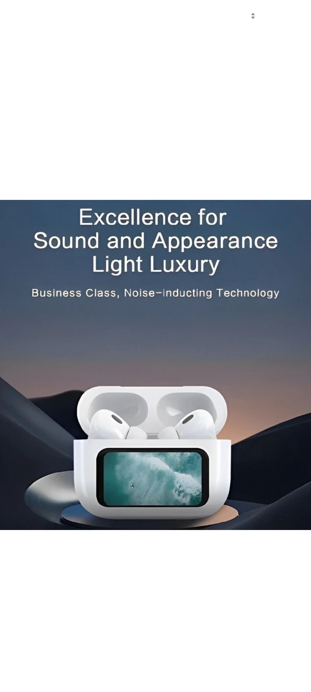 PRO LCD True Wireless Noise Cancelling Earbuds, 6-Mic, Smart LCD Display Bluetooth Headset (White, In the Ear)